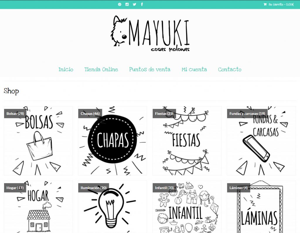 Tienda Online de mayuki, propiedad de Idea Comunicación.